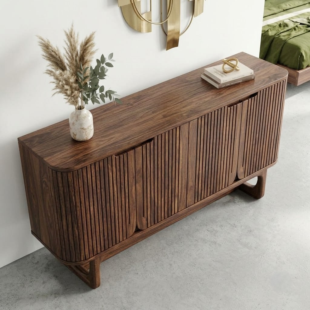 Traditional Sheesham Wood Sideboard with Storage