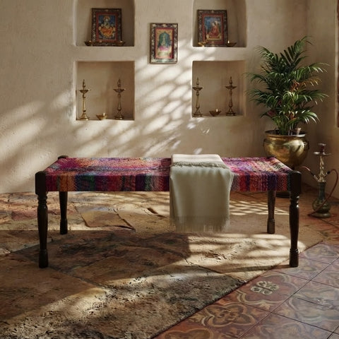 Traditional Sheesham wood storage cabinet for living room
