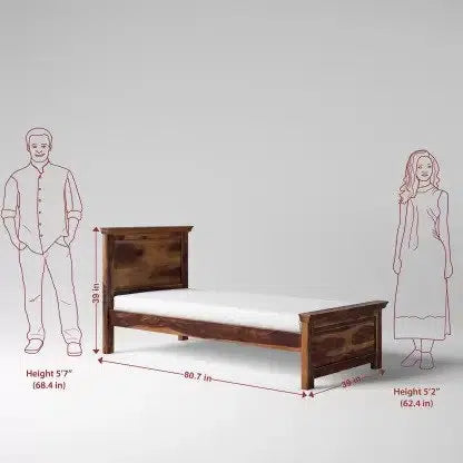 Winnipeg Wooden Single Bed