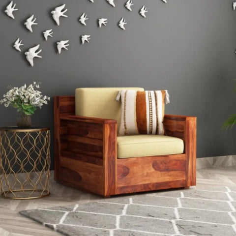 Priti : Venus 3+1+1 Seater Wooden Sofa Set