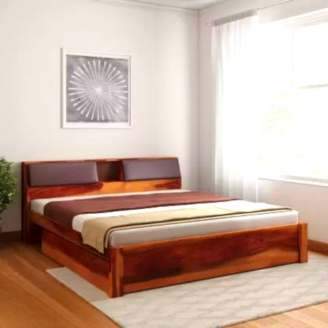 PRITI :Grenoble Solid Wood Queen Storage Bed