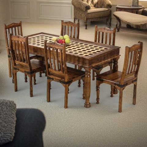 PRITI : Verona Solid Wood Dining Table