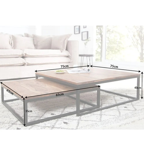 Southend Stylish Nesting Wooden Coffee Table