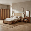 PRITI Solid Sheesham Wood Bedroom Set with Bed, Bedside Tables, Bench, Wardrobe & Dresser