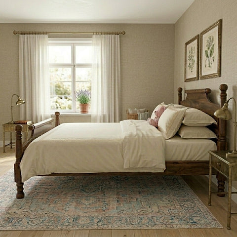 Priti : FURNNINO KING BED IN SHEESHAM WOOD
