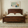 Priti : Solid Wooden Queen Size Bed in Provincial Teak Finish (Brown)