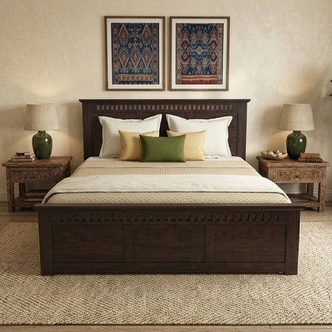 Toulon Wooden King Size Drawer Storage Bed