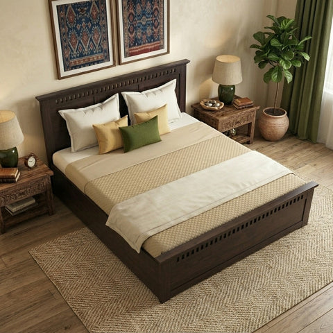 Toulon Wooden King Size Drawer Storage Bed