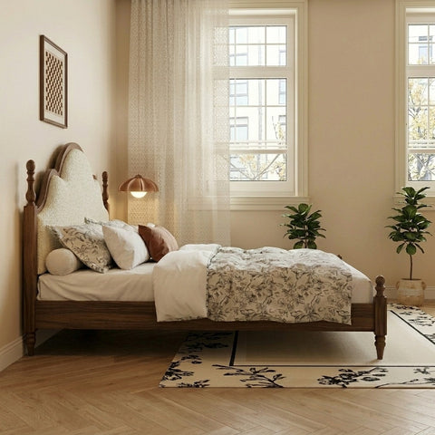 PRITI Solid Wood Bed without Storage