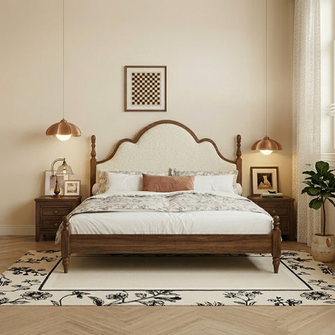 PRITI Solid Wood Bed without Storage