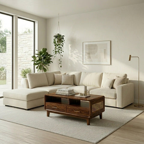 PRITI Solid Wood Coffee Table for Living Room