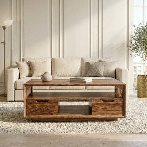 PRITI Solid Wood Coffee Table for Living Room