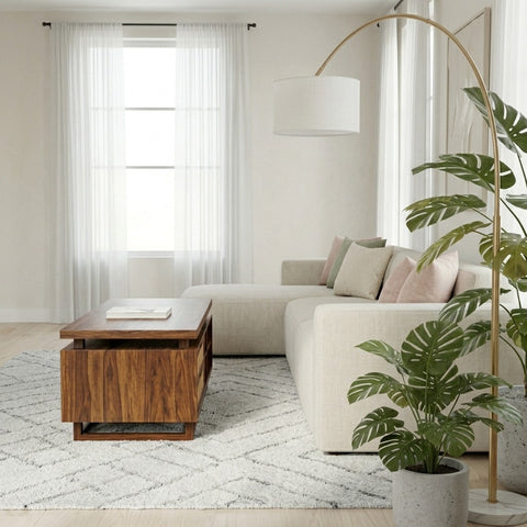 PRITI Solid Wood Coffee Table for Living Room
