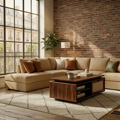 PRITI Solid Wood Coffee Table for Living Room