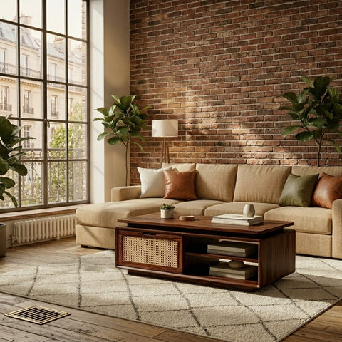 PRITI Solid Wood Coffee Table for Living Room