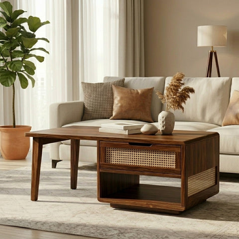 PRITI Solid Wood Coffee Table for Living Room