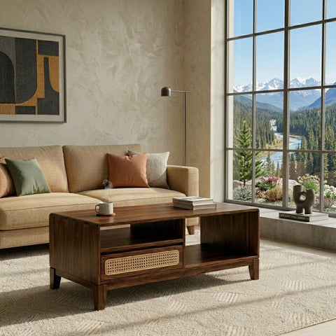 PRITI Solid Wood Coffee Table for Living Room