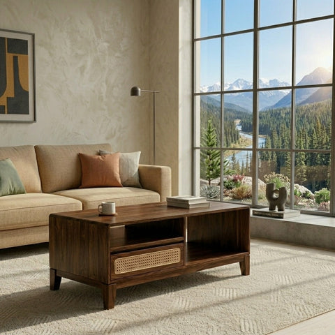 PRITI Solid Wood Coffee Table for Living Room