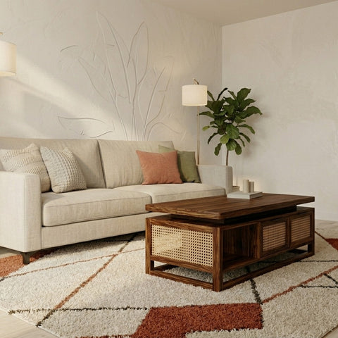 PRITI Solid Wood Coffee Table for Living Room