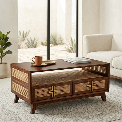 PRITI Solid Wood Coffee Table for Living Room