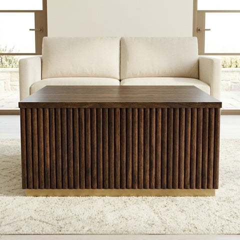 PRITI Coffee Table (Walnut Finish) | Wooden Coffee Table for Living Room