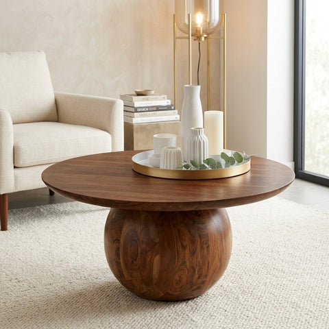 PRITI Solid Wood Coffee Table |Coffee Table for Living Room | Solid Wood Centre Table
