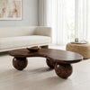 PRITI Solid Wood Center Table | Wooden Coffee Table for Living Room