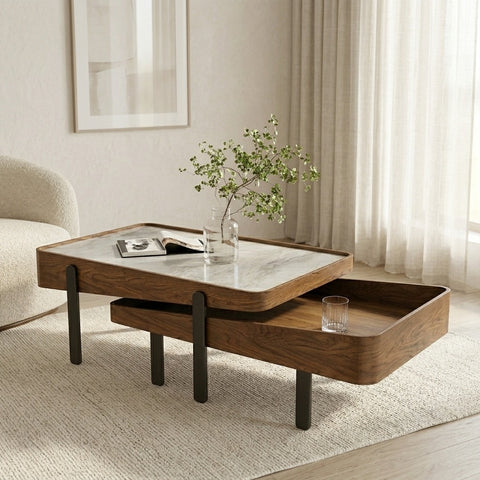 PRITI Wooden Nesting Centre Tables | Wooden Coffee Table for Living Room