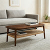 PRITI Wooden 2-Tier Centre Table | Wooden Coffee Table for Living Room