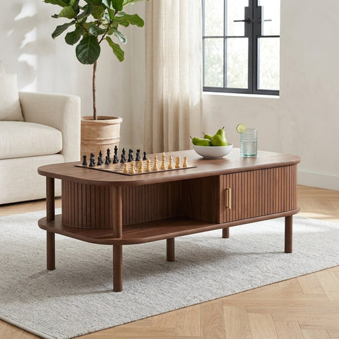 PRITI Wooden Storage Centre Table | Wooden Coffee Table for Living Room