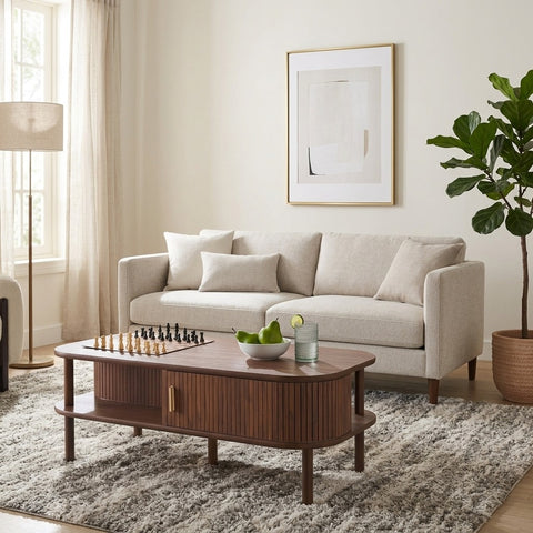 PRITI Wooden Storage Centre Table | Wooden Coffee Table for Living Room