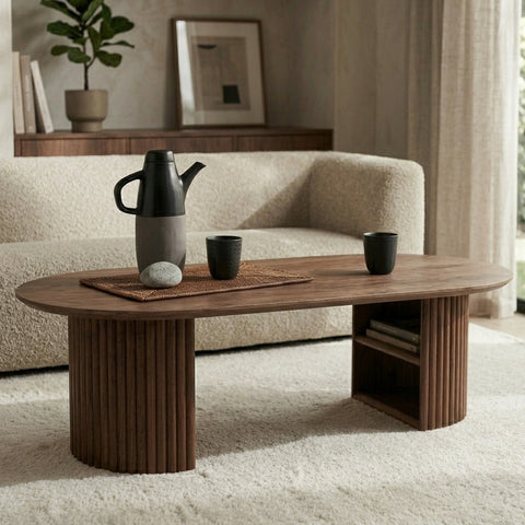 PRITI Wooden Storage Centre Table | Wooden Coffee Table for Living Room