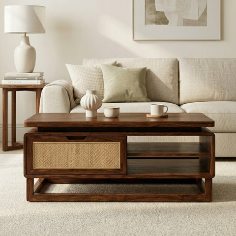 PRITI Solid Wood Coffee Table for Living Room