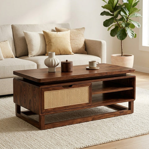 PRITI Solid Wood Coffee Table for Living Room