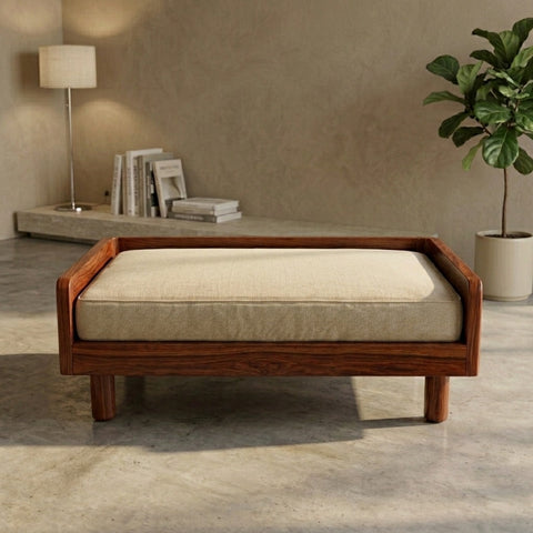 PRITI Solid Sheesham Wood Pet Daybed | Cat Bed | Dog Bed