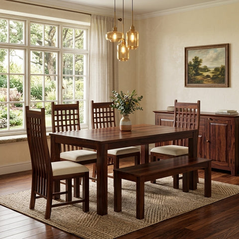 PRITI Sheesham Wood dining table set