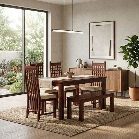 PRITI Sheesham Wood dining table set