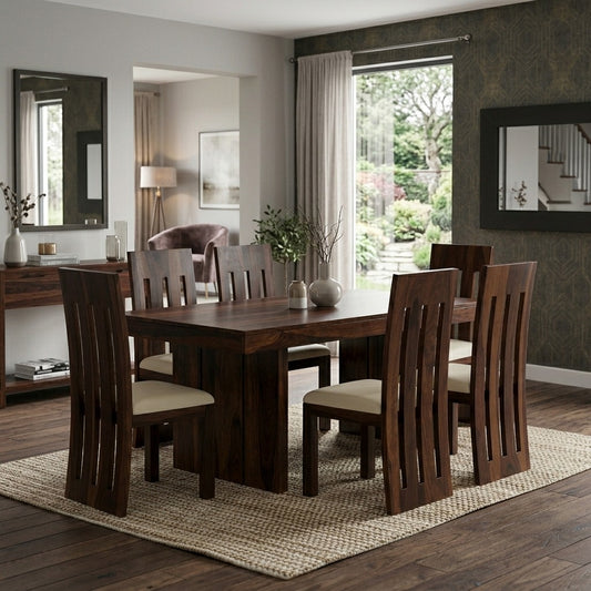 Priti Sheesham Wood dining table set
