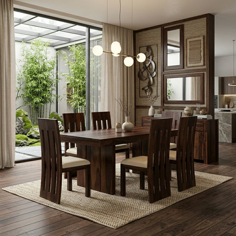 Priti Sheesham Wood dining table set