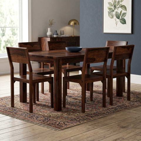 Priti Sheesham Wood Dining Table Set