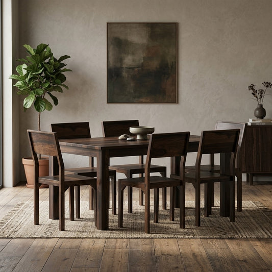 Priti Sheesham Wood Dining Table Set