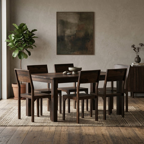 Priti Sheesham Wood Dining Table Set