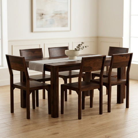 Priti Sheesham Wood Dining Table Set