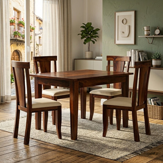 Priti Sheesham Wood dining table set
