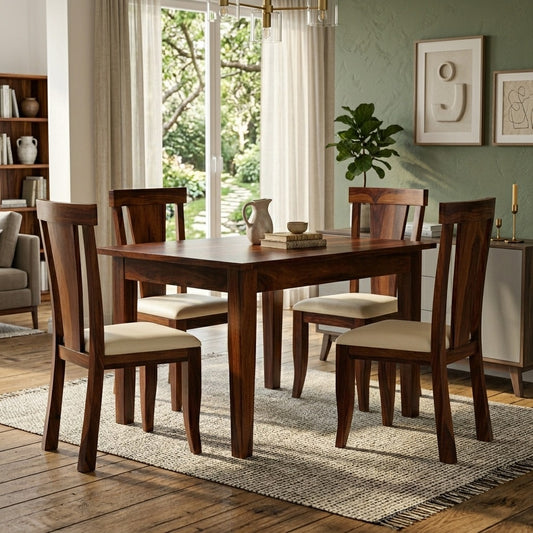 Priti Sheesham Wood dining table set