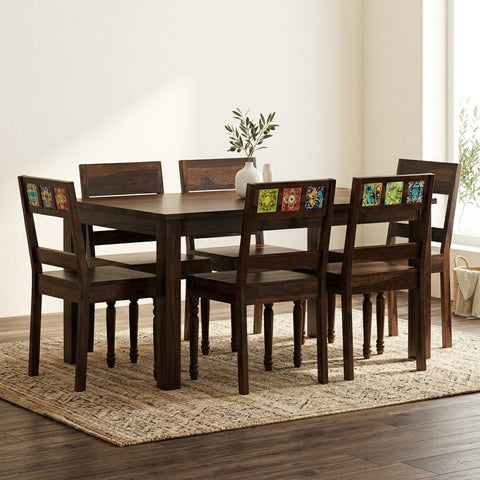 Priti Sheesham Wood Dining Table Set