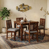 PRITI Sheesham Wood 4 Seater Dining Set In Walnut Finish