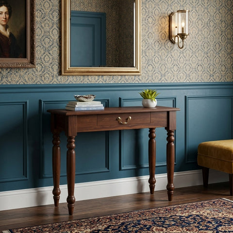PRITI Solid Wood One Drawer Console Table