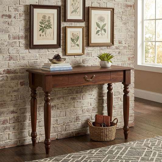 PRITI Solid Wood One Drawer Console Table