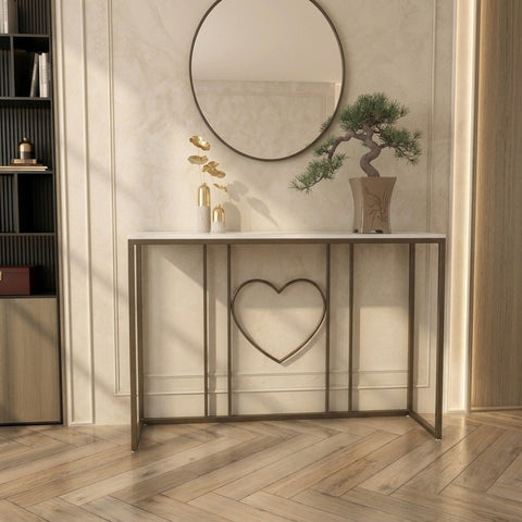 PRITI Stainless Steel Console Table for Living Room